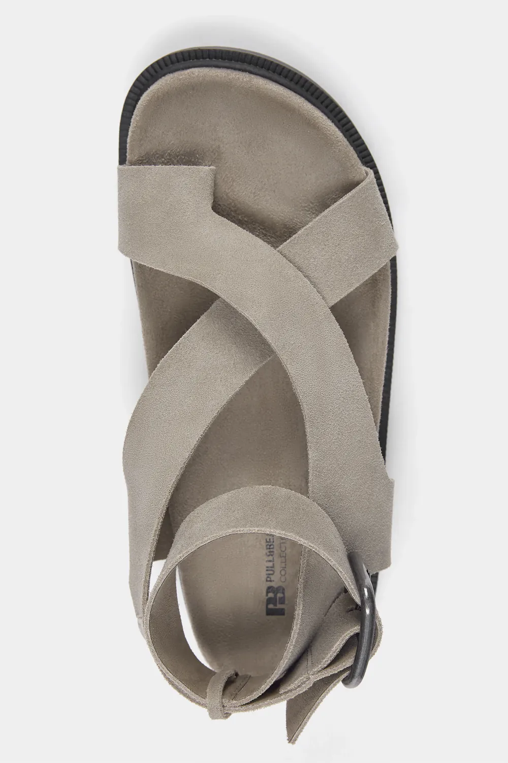 Sandalias planas tiras piel