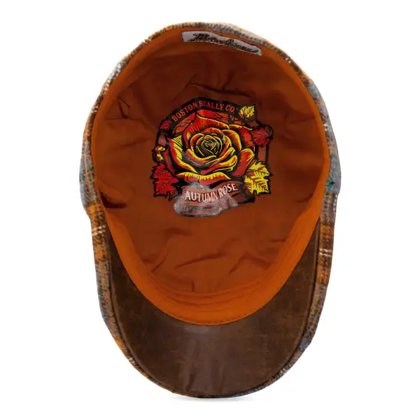 The Autumn Rose Boston Scally Cap - Autumn Plaid