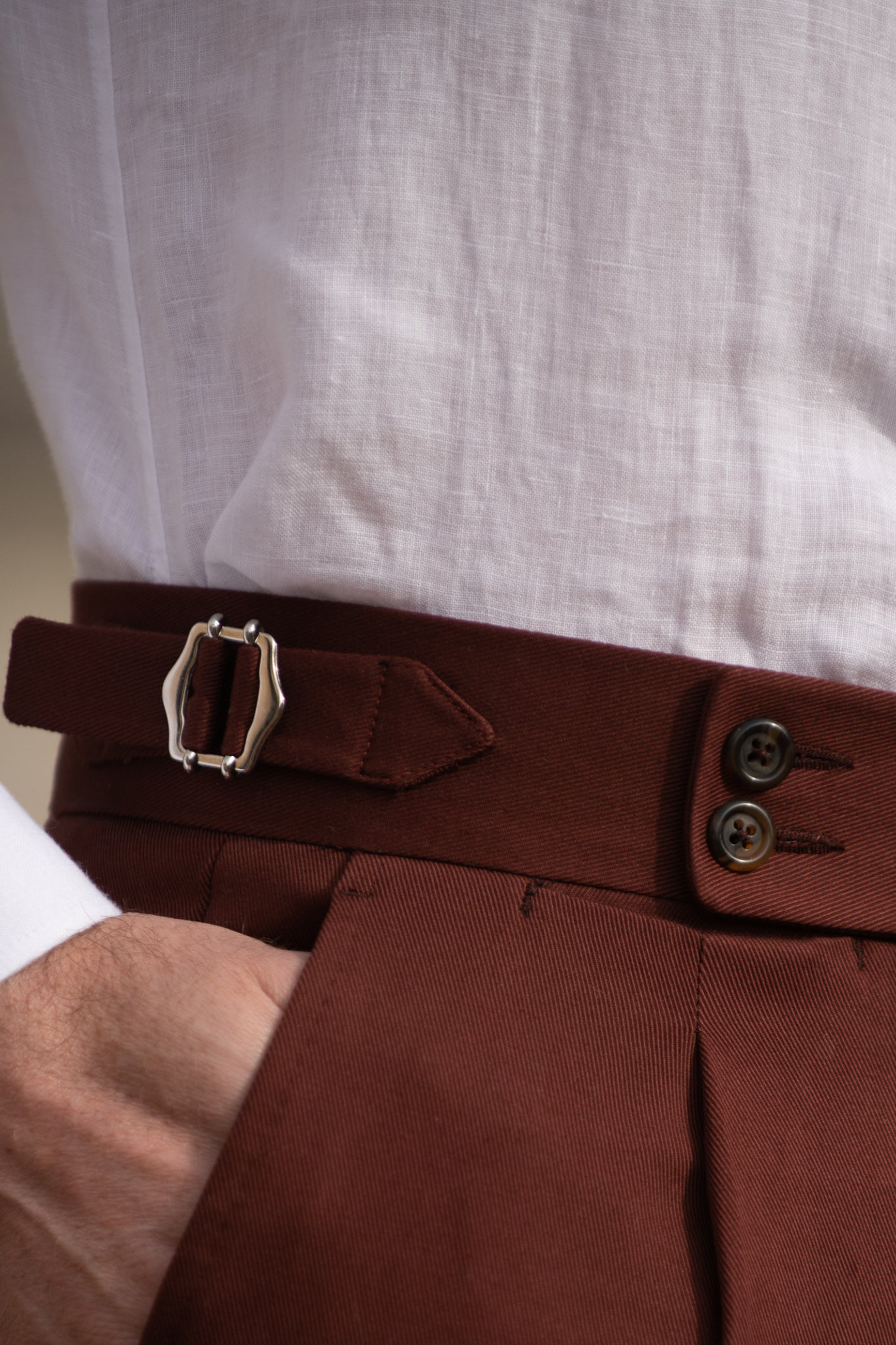 Bordeaux Cotton Trousers