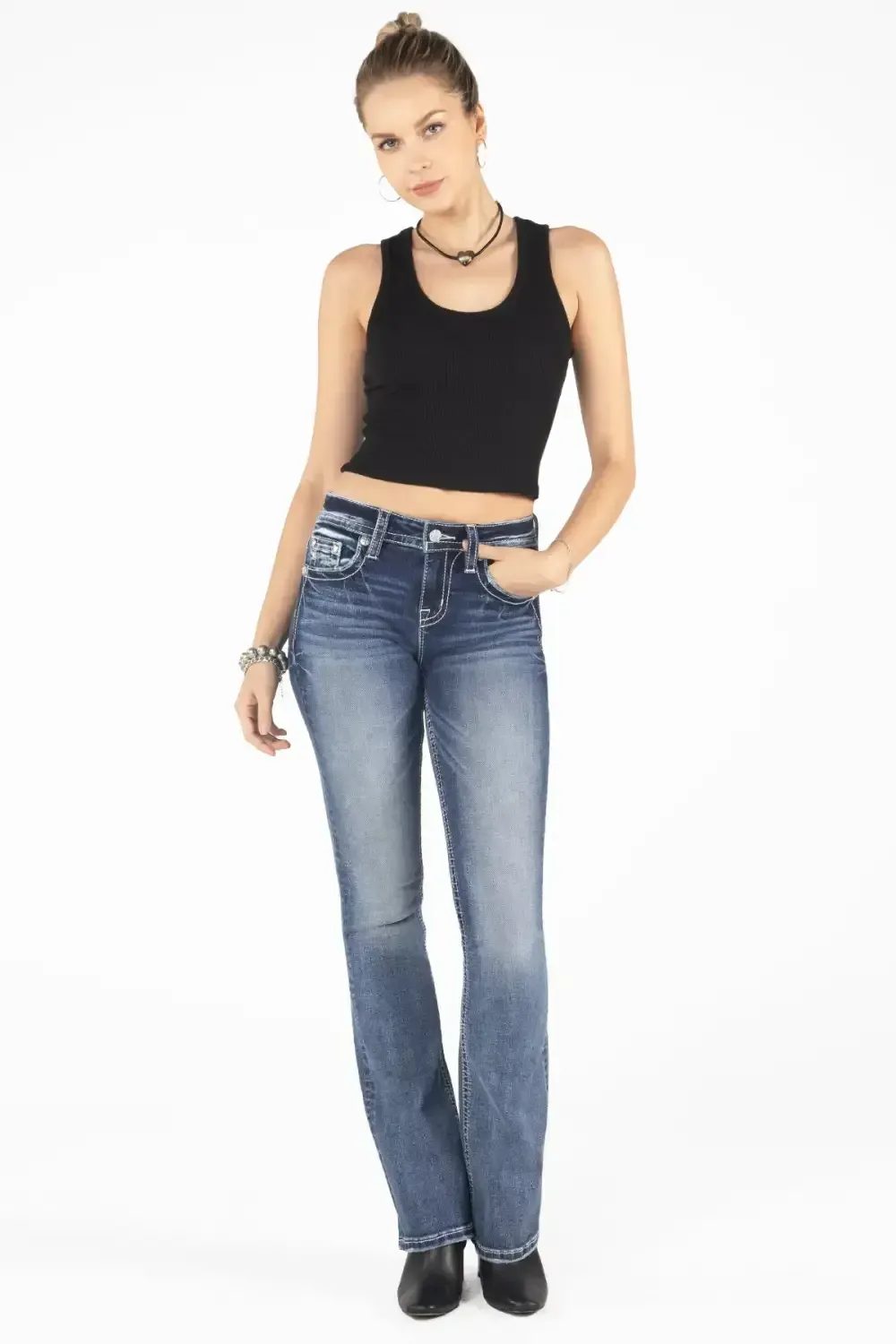 Cow Printed Dreamcatcher Bootcut Jeans