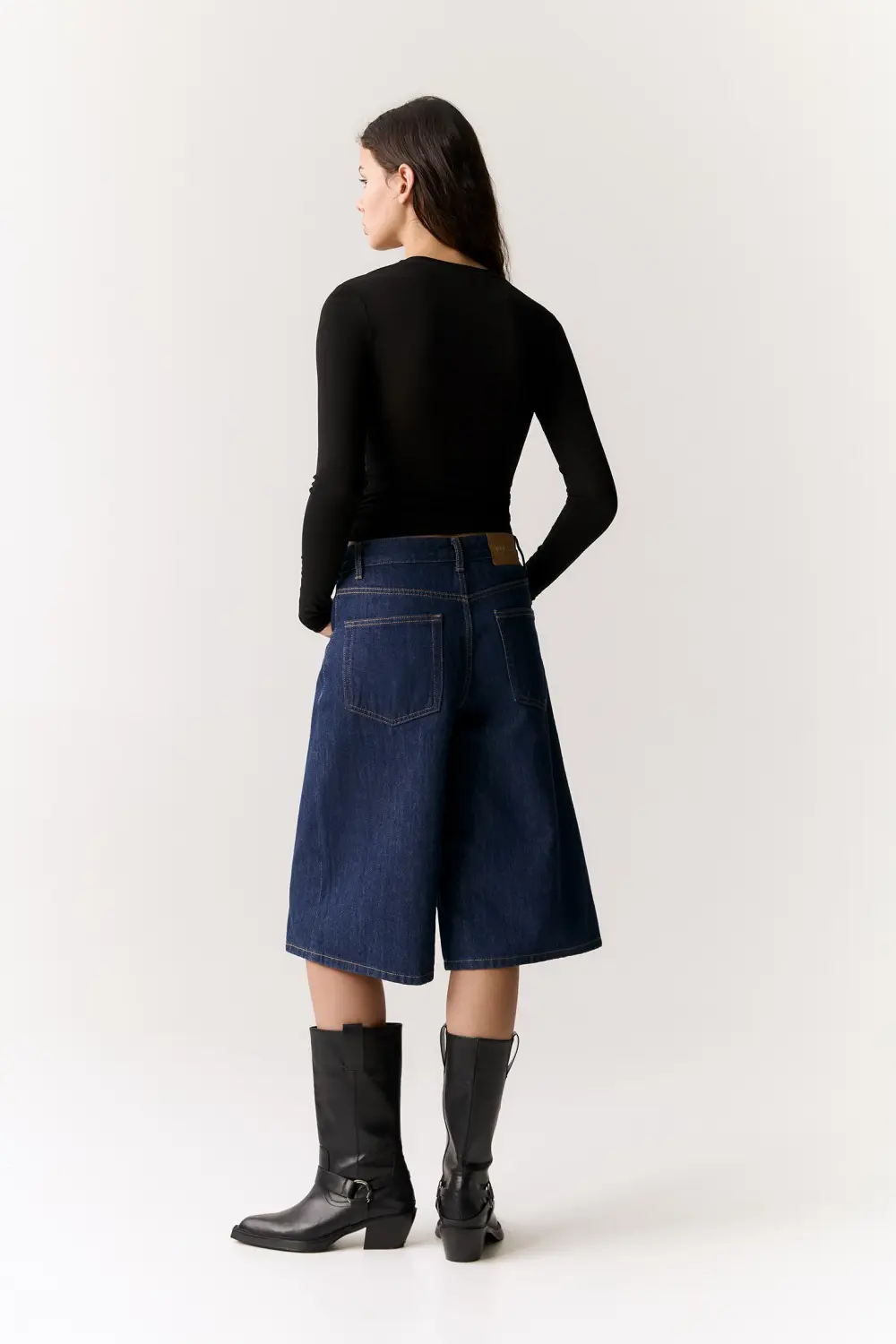 Long sleeve draped T-shirt