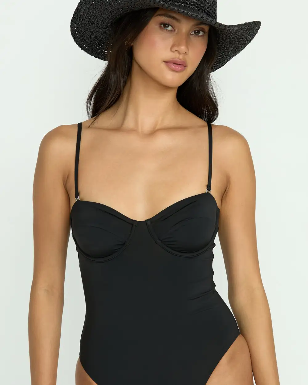 Sol Searcher Hailey One-Piece Swimsuit - Black Pebble