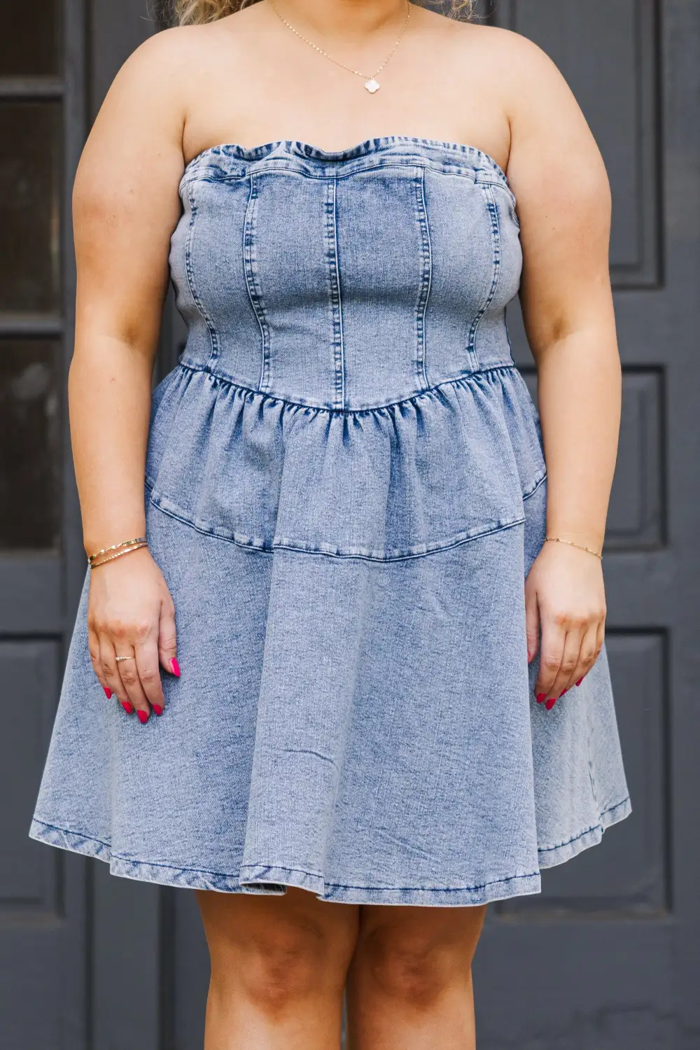 Manifest It Dress, Denim