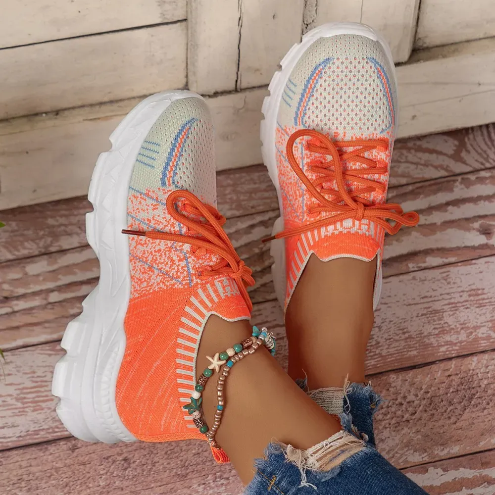 Women's Breathable Fly Woven Surface Lightweight Comfortable Casual Shoes