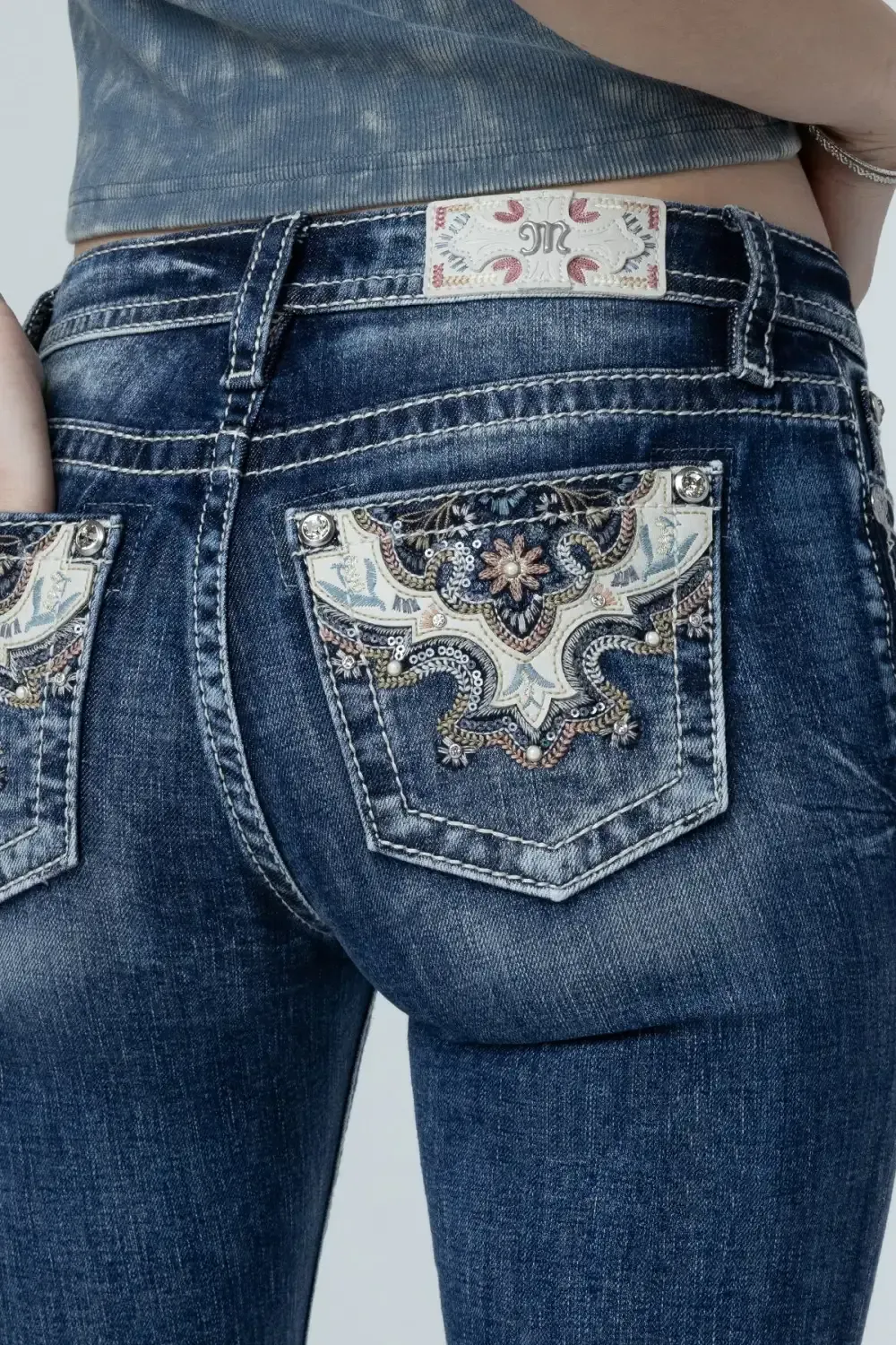 Spring Bloom Slim Bootcut Jeans