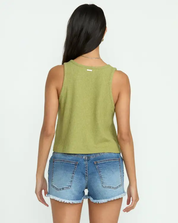 Aya Sun Knit Tank - Avocado