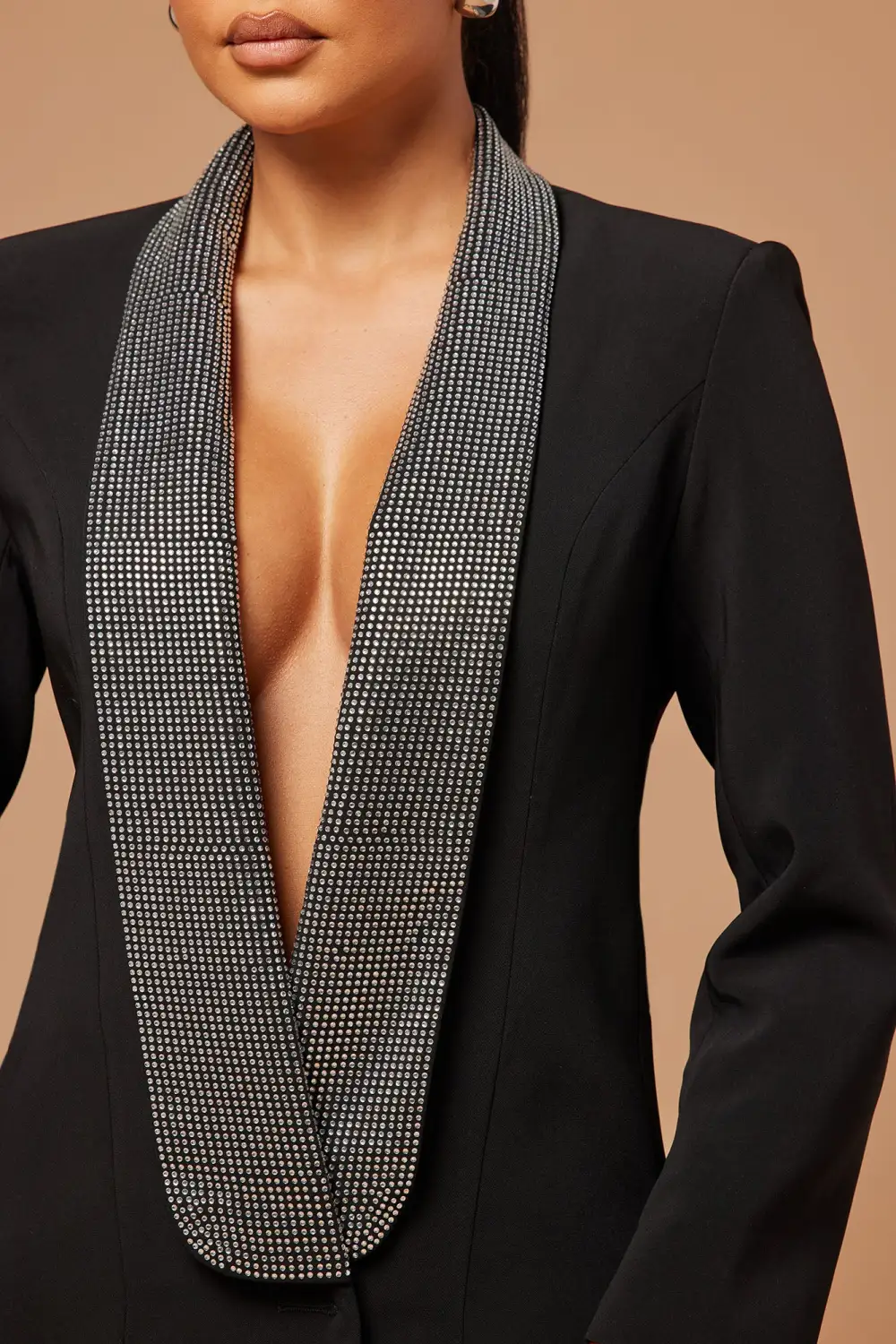 Francesca Blazer Micro Mini Dress - Black