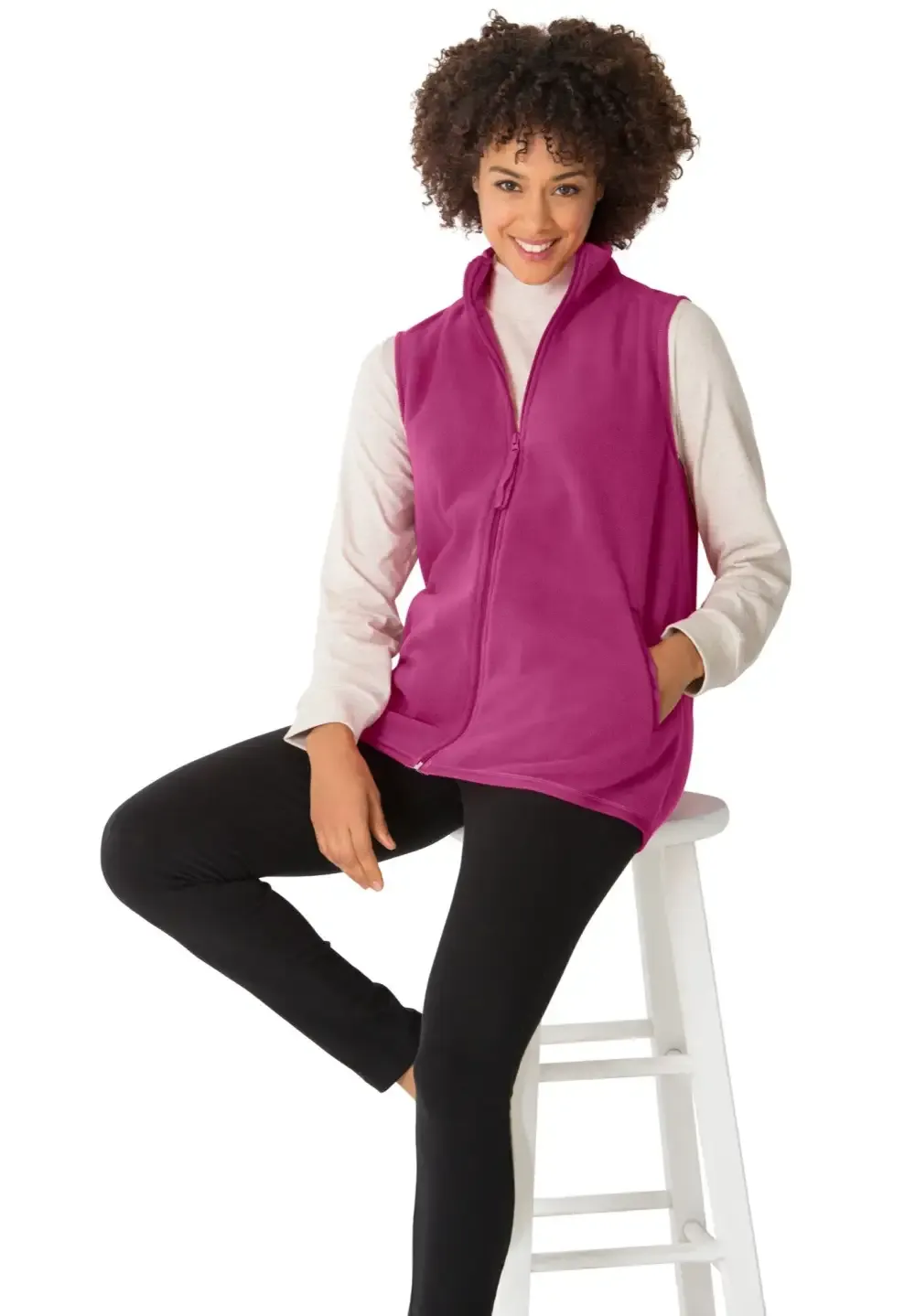 Zip-Front Microfleece Vest