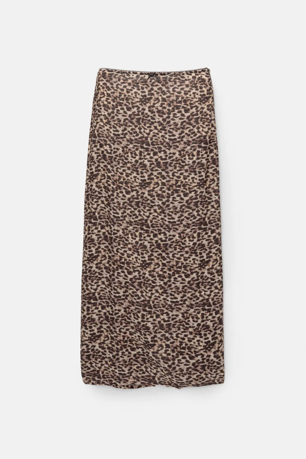 Falda midi leopardo