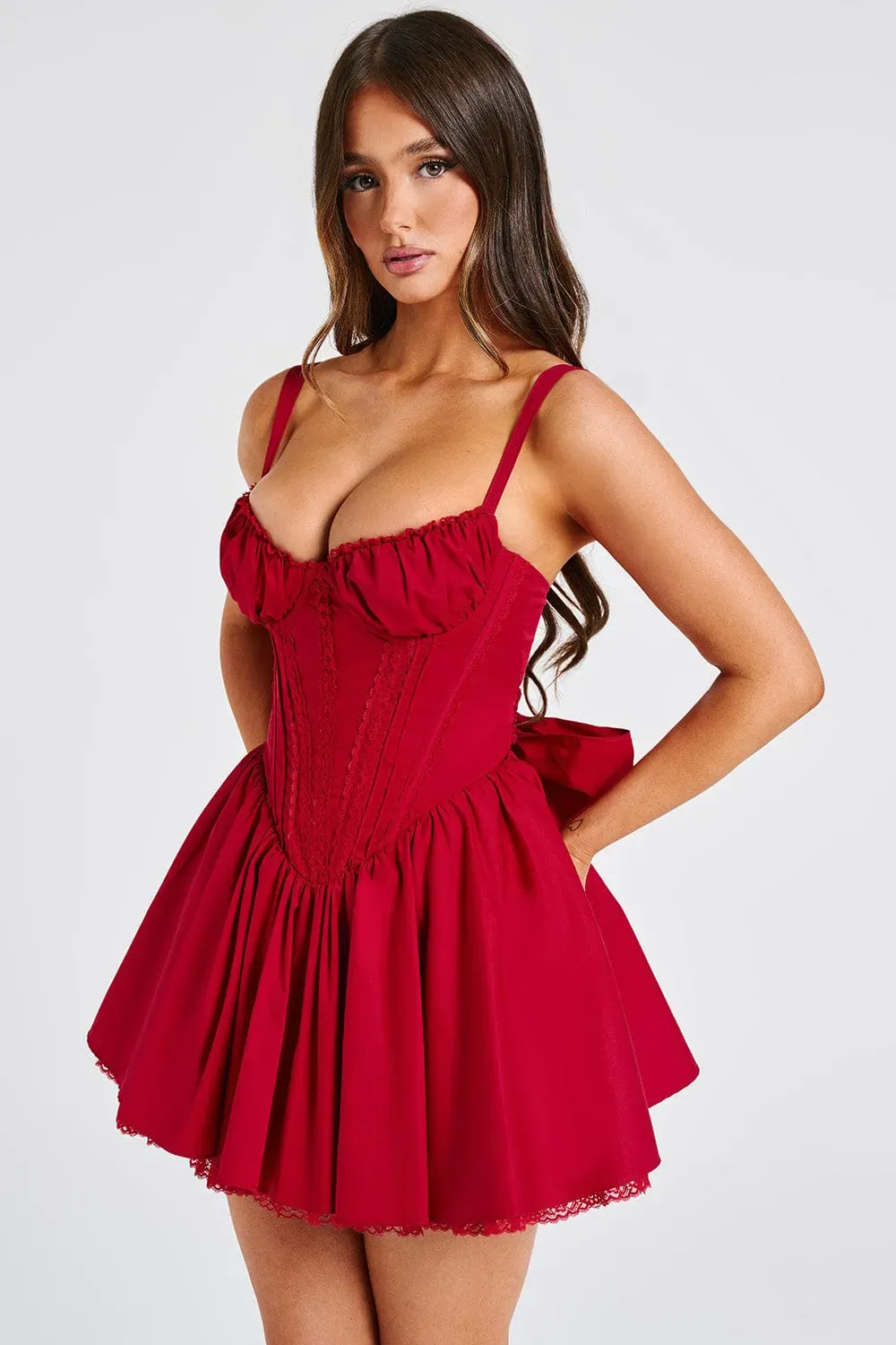 JOSIE MINI DRESS - RED