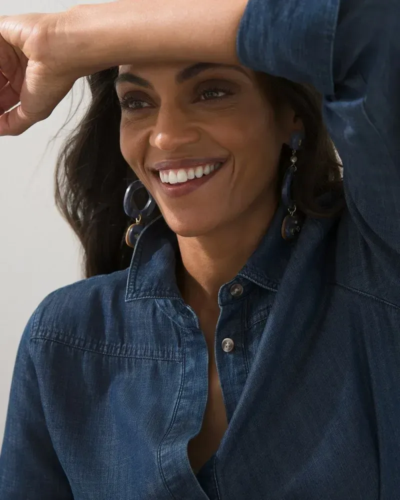 Touch of Cool Denim Tunic Limerick Indigo