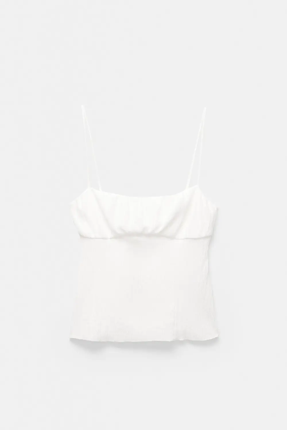 Corsetry-inspired top with thin straps