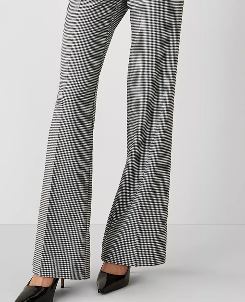 Houndstooth Belted Boot Pant
