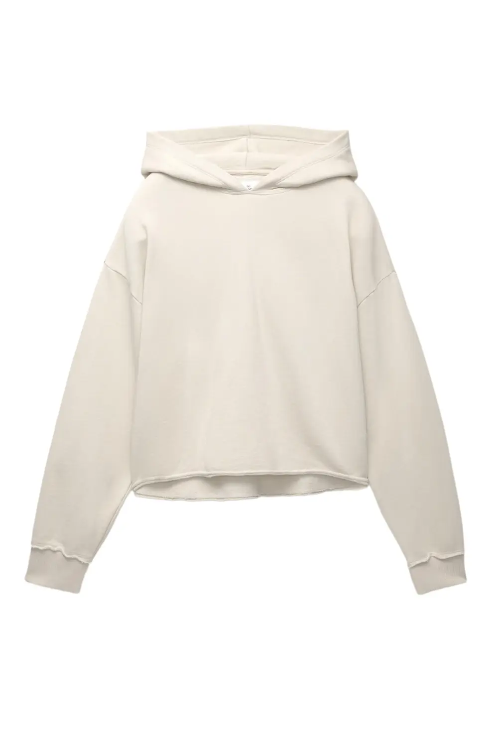 Sudadera boxy bajo desflecado