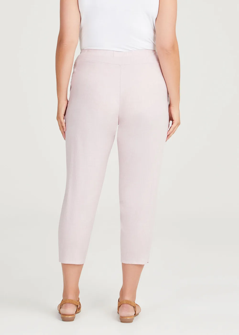 Stretch Linen Lounge Crop Pant