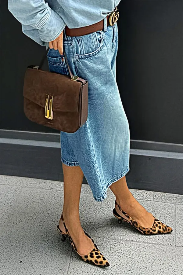 Wash High Waist Straight Leg Capri Jeans Without Belt