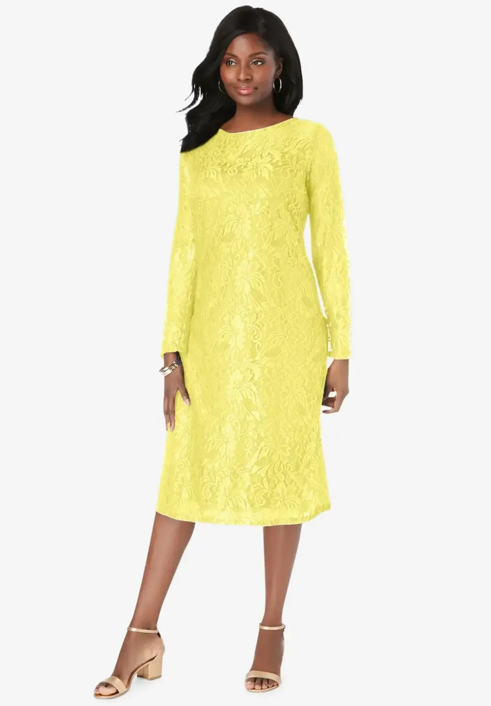Stretch Lace Shift Dress