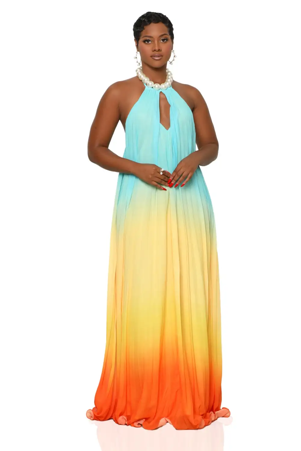 Aura Glow Ombre Maxi Dress