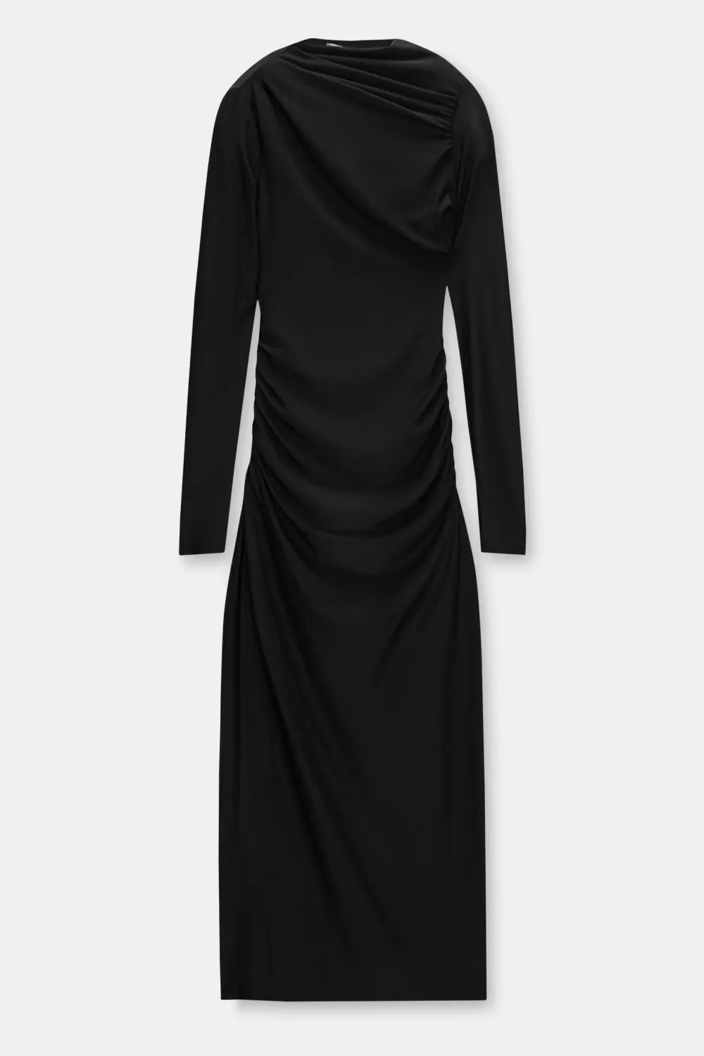 Vestido midi frunces