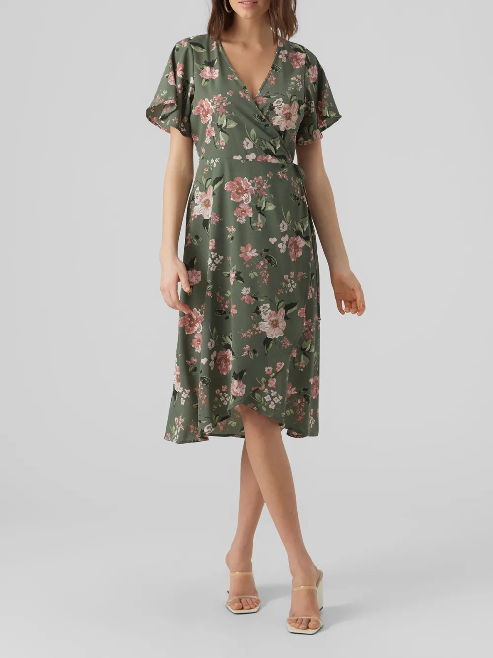 V-neck Casual Style Dress