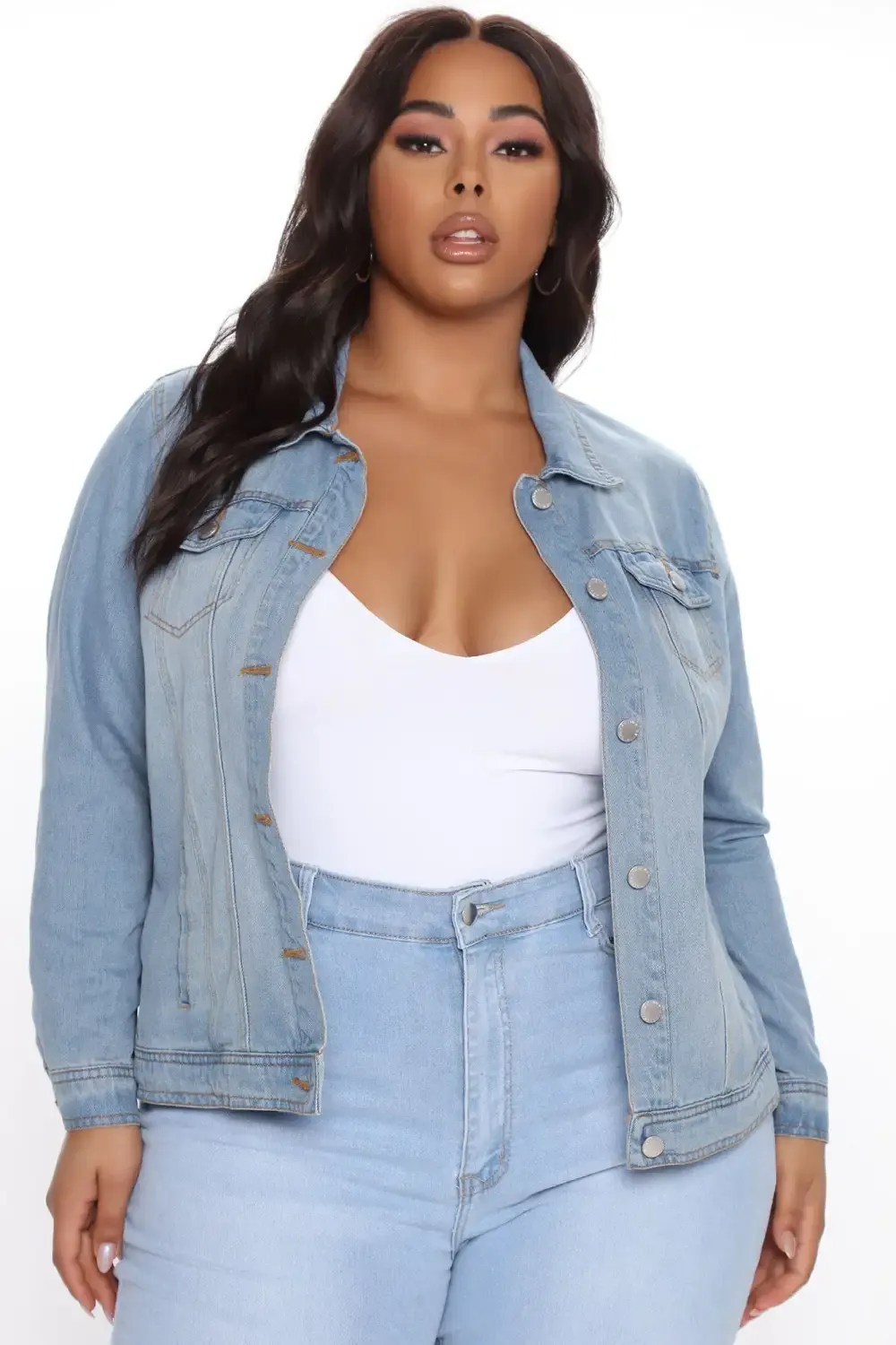 Let's Take The Back Road Denim Jacket - Medium Blue Wash