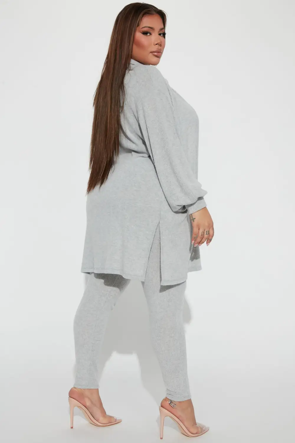 Easy Weekend 3 Piece Legging Set - Heather Grey