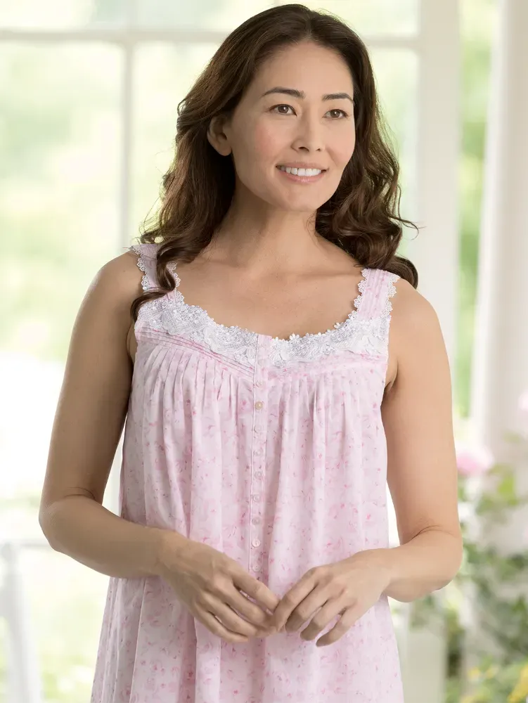Eileen West Blush Roses Cotton Lawn Chemise