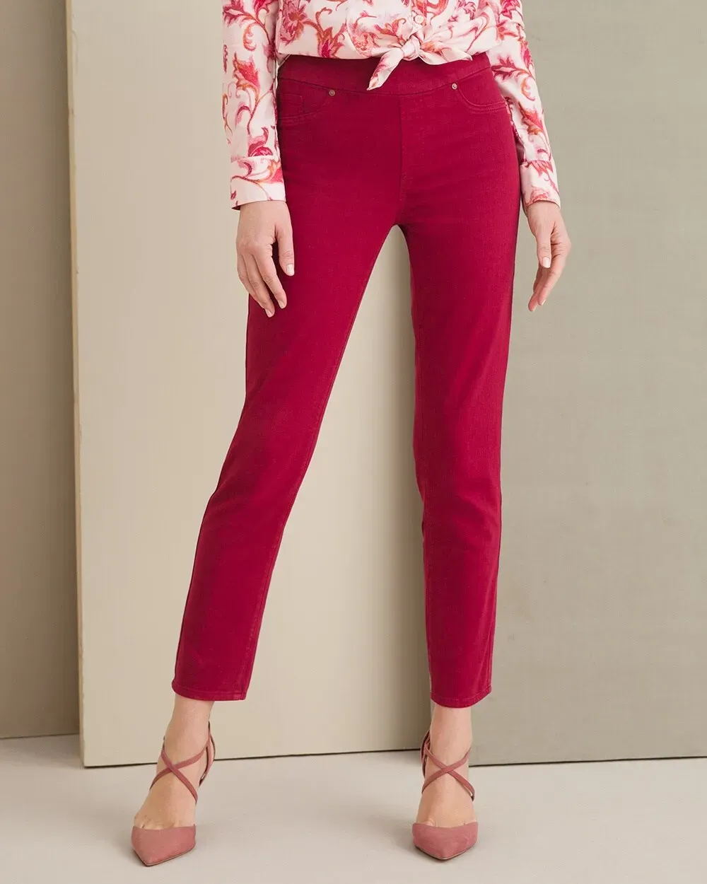 Denim Pull-On Ankle Jeggings