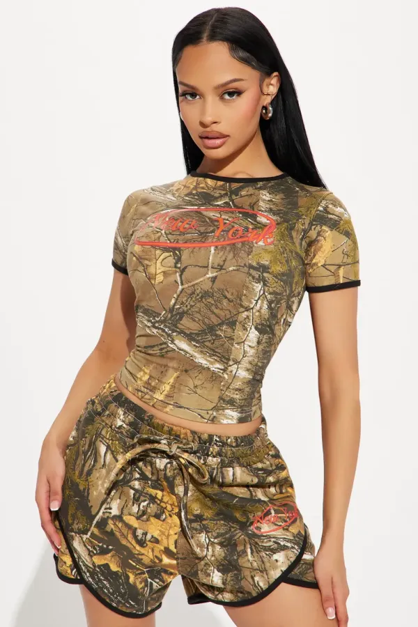 Unseen In NYC Short Set - Olive/combo