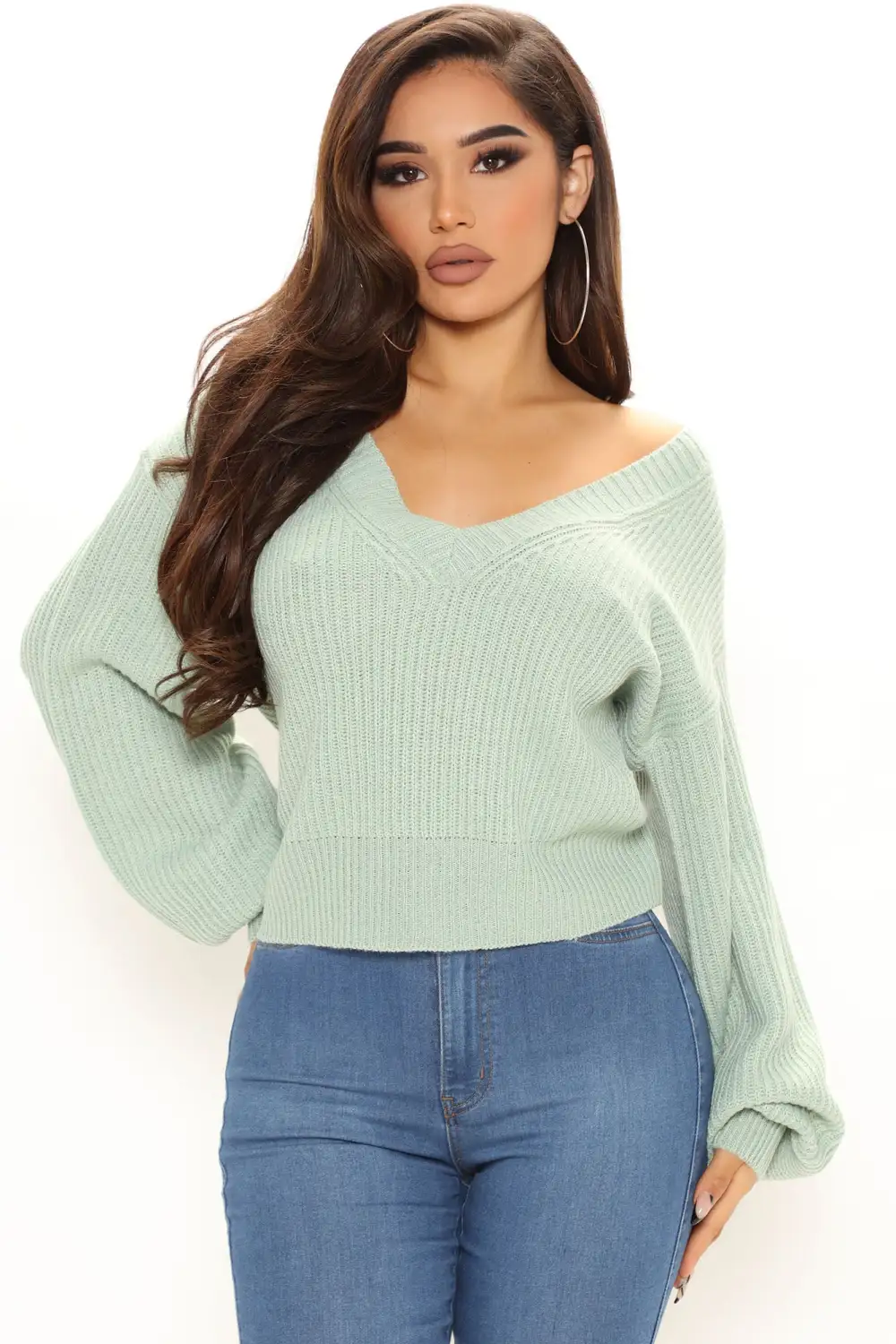 Stop And Stare Sweater - Sage
