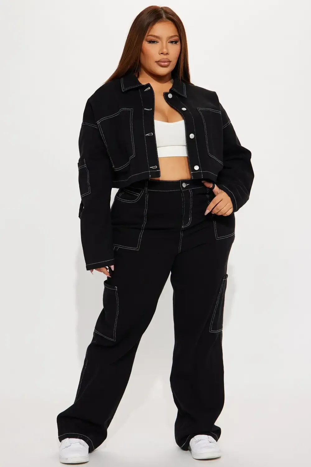 Take A Risk High Rise Utility Jean - Black