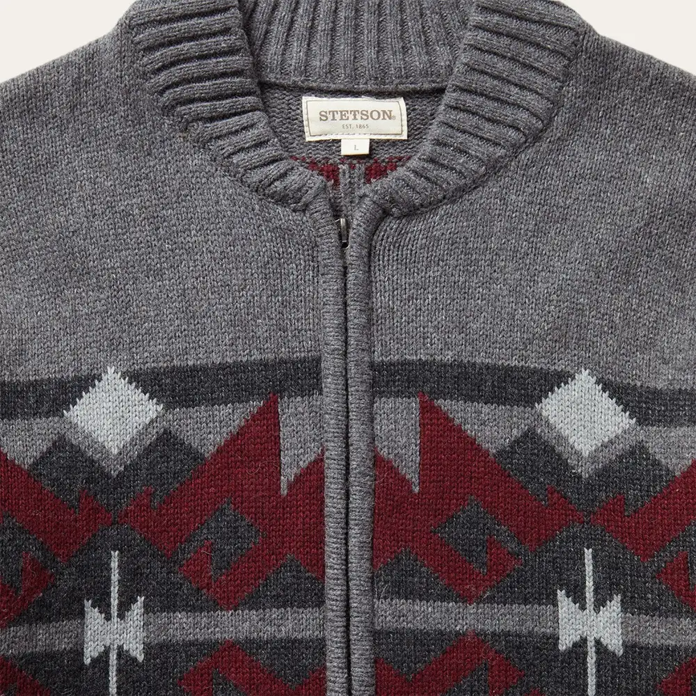 Grey Aztec Cardigan