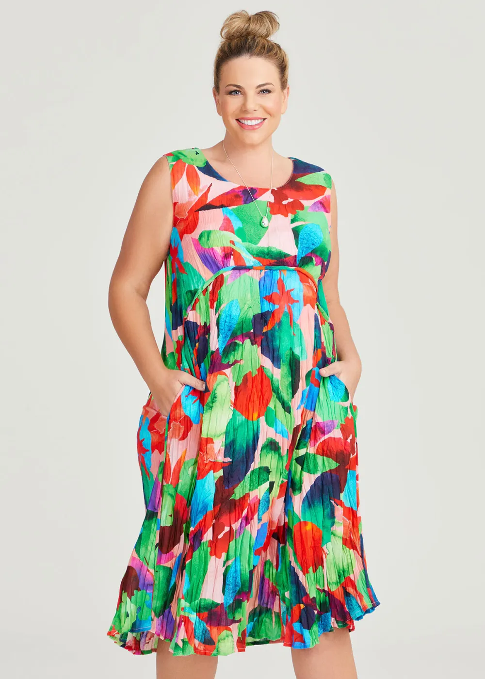 Cotton Bright Floral Dress