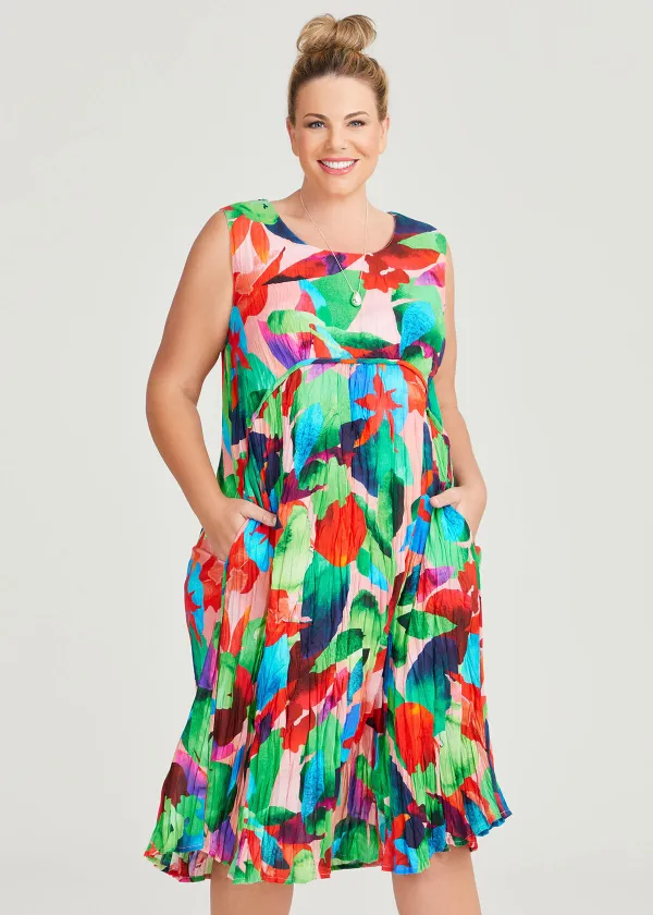 Cotton Bright Floral Dress