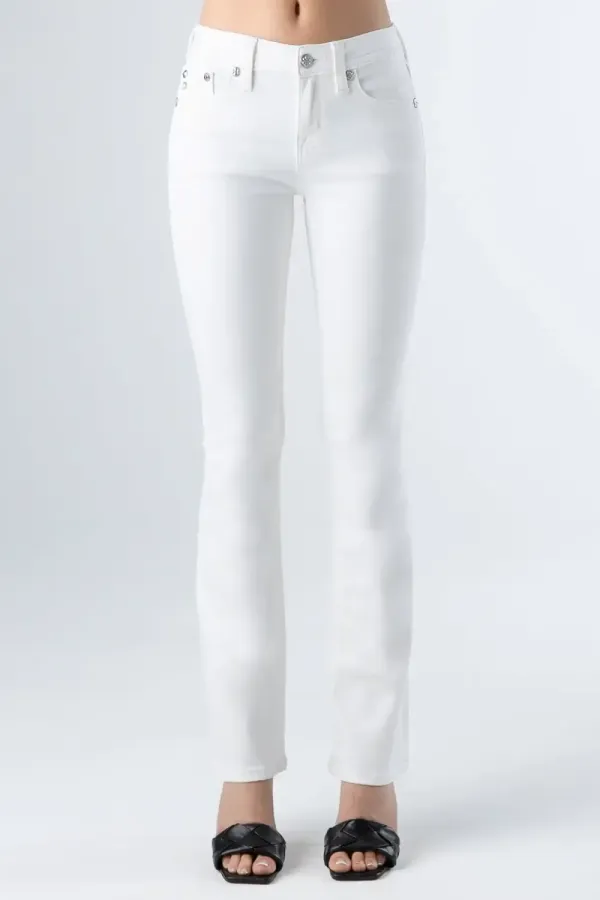 White Crossed Lines Denim
