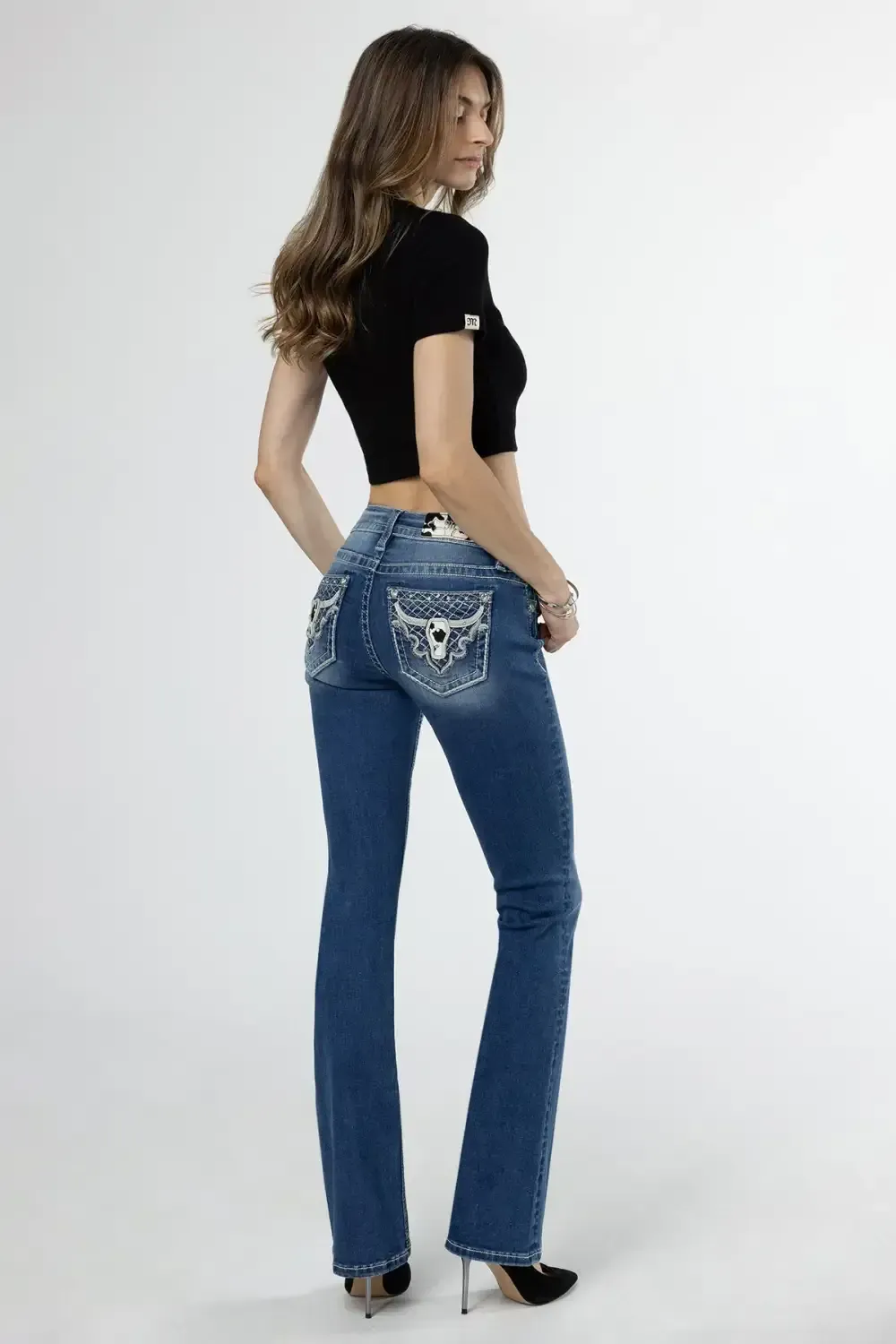 Silver Western Charm Bootcut Jeans
