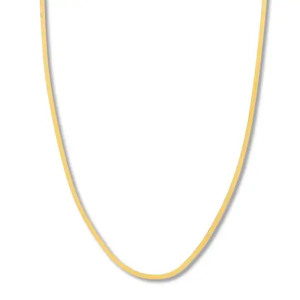 16 Solid Herringbone Chain Necklace 14K Yellow Gold Appx. 2.7mm