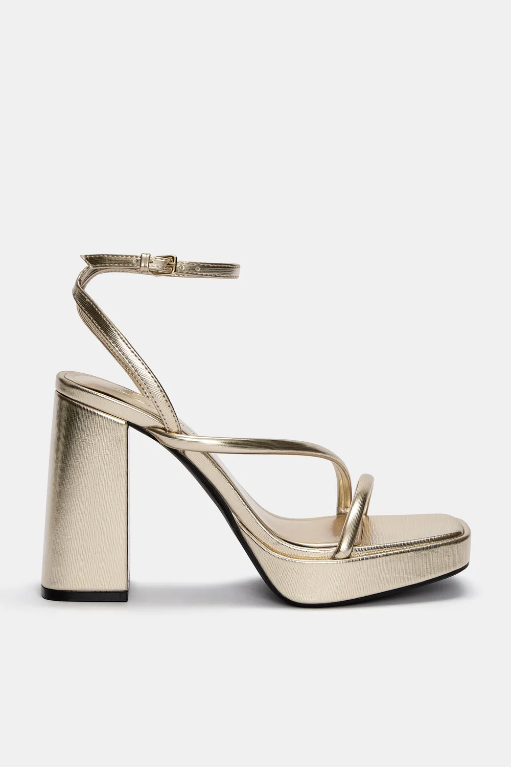 Sandalias doradas plataforma