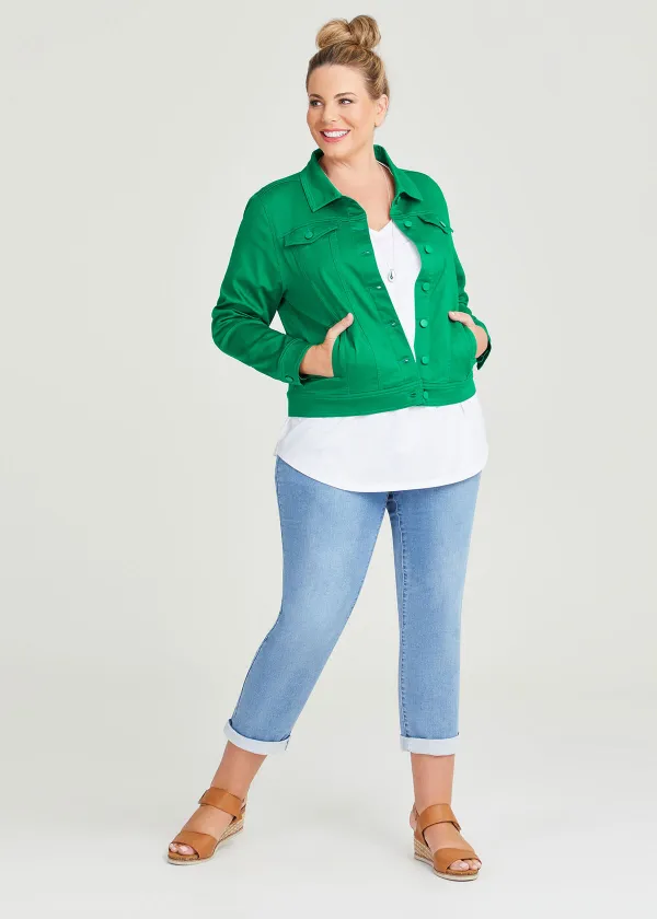 Cotton Blend Crop Jean
