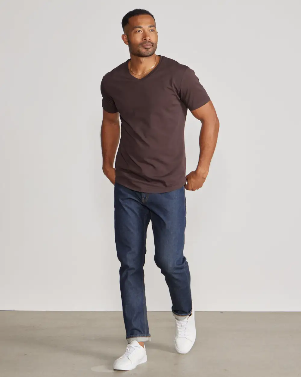 Drop-Cut V-Neck: Lux
