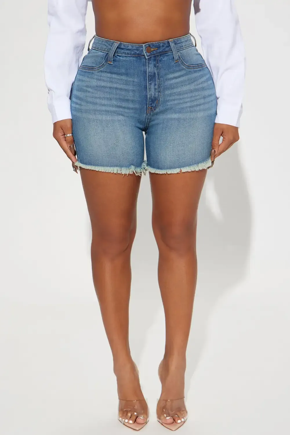 Summer Rain Denim Shorts - Medium Blue Wash