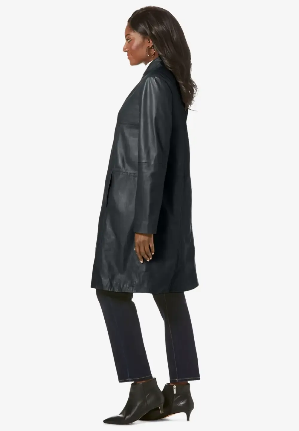 Leather Swing Coat
