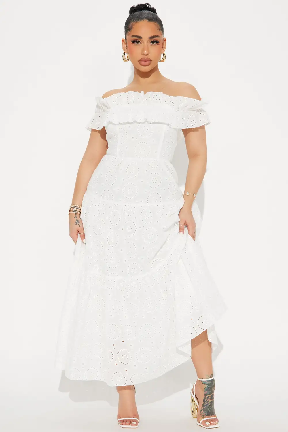 Stephanie Tiered Maxi Dress - White