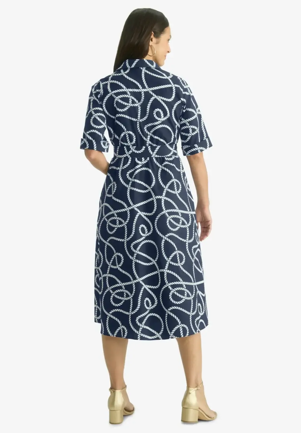 Stretch Poplin Shirtdress