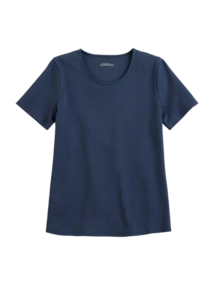 Women's USA Cotton Short-Sleeve Crewneck Tee