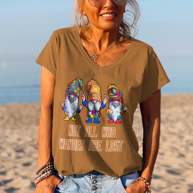 Not All Who Wander Are Lost Women Old Hippies T-shirt