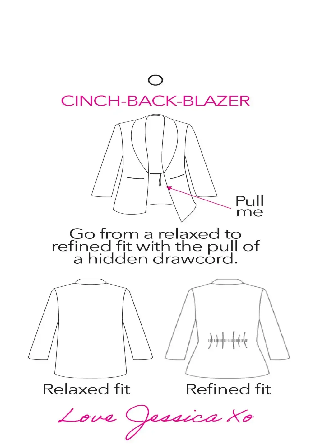 Cinch Back Bi-stretch Blazer