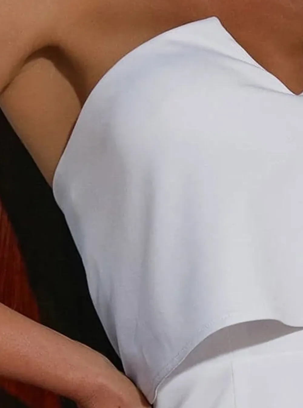 Strapless Sleeveless White Jumpsuits