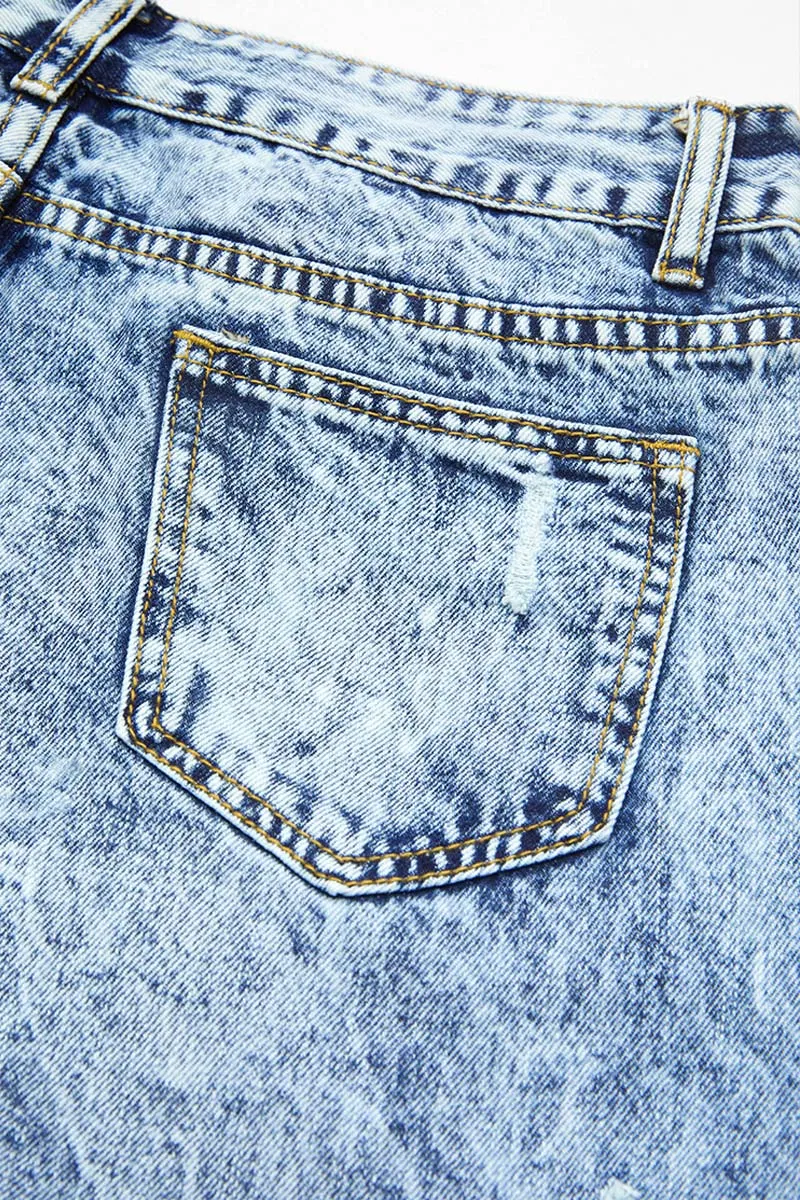 90s Vintage Cut Out High Waist Straight Leg Baggy Jeans