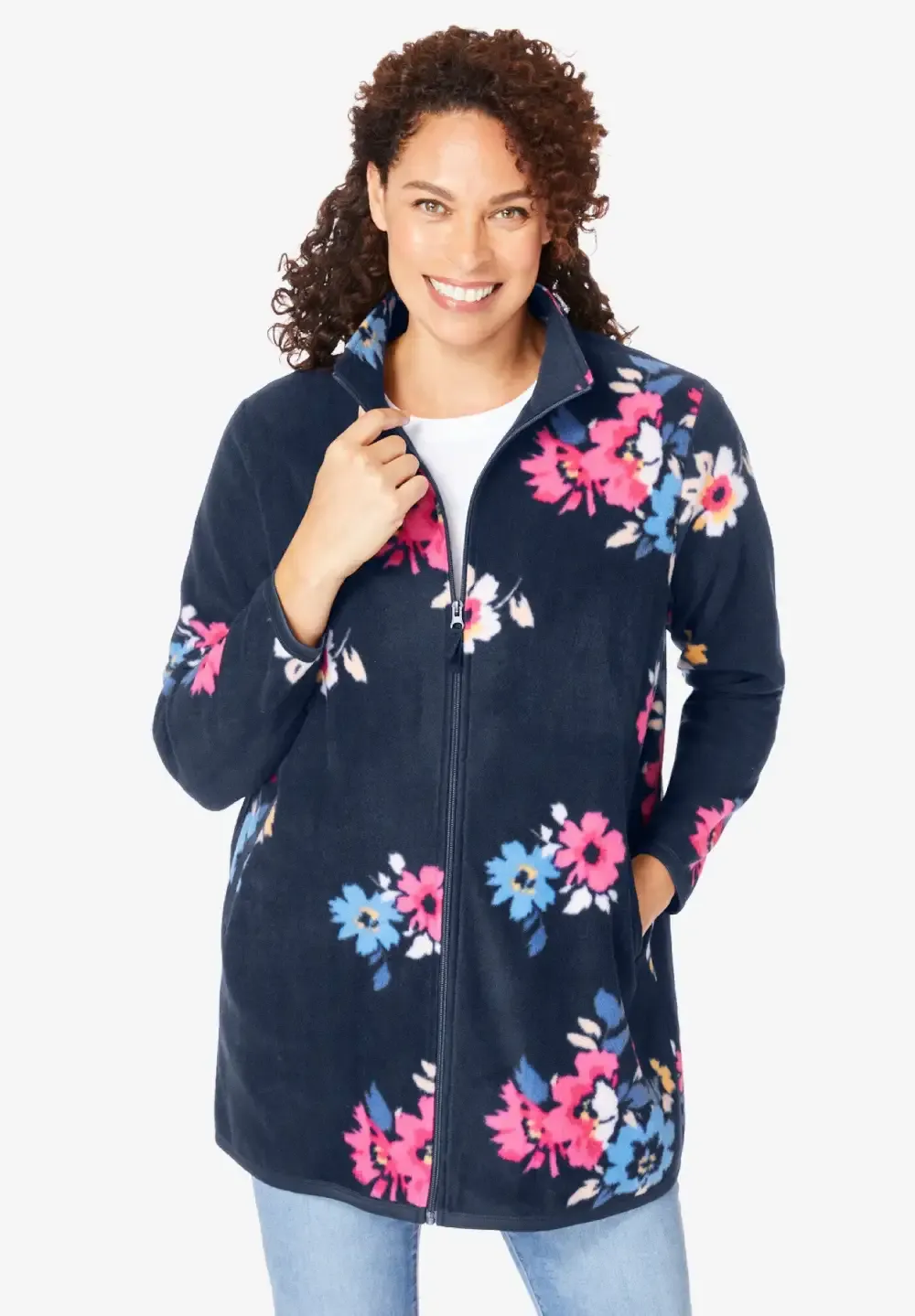 Zip-Front Microfleece Jacket